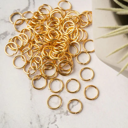 Gold Jump Ring : 7mm
