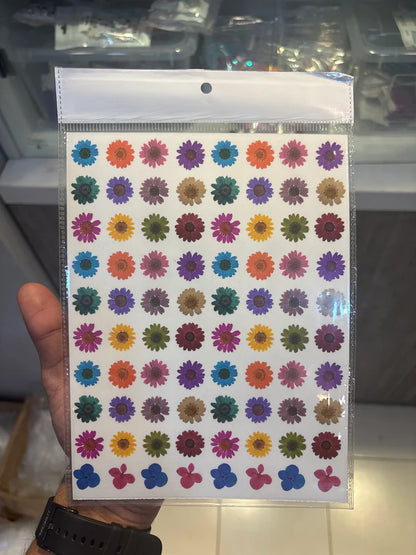 Floral Embossed Transparent Resin Sticker : A5 Size