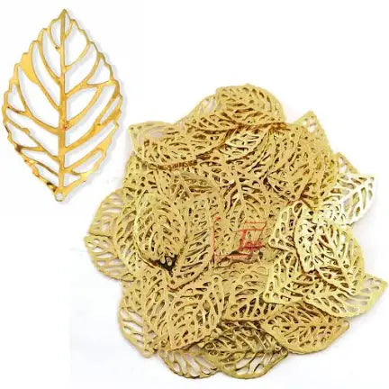 Gold Metal Leaves [Pack of 6]