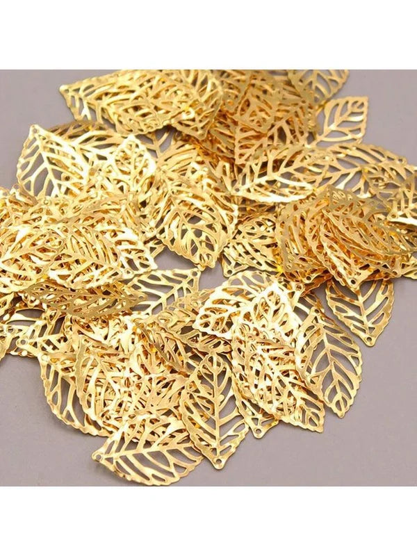 Gold Metal Leaves [Pack of 6]