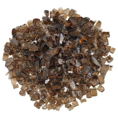 Brown Firepit Glass Stones