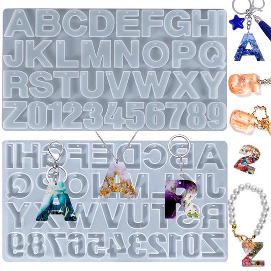 Back Pouring Alphabet Mould - With Hole