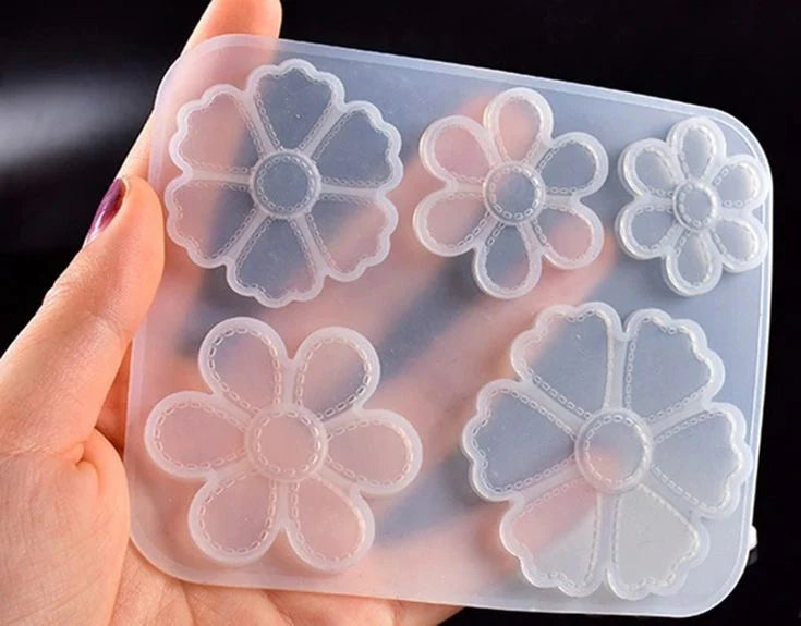 5 in 1 3D Flower Mould