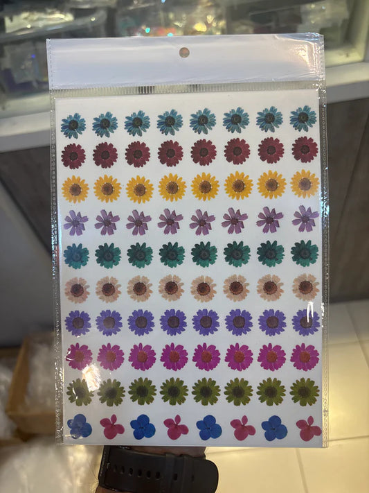Floral Embossed Transparent Resin Sticker : A5 Size