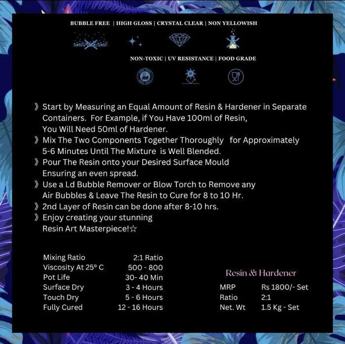 Ld Premium Resin & Hardener Set 2:1 [1.5Kg]