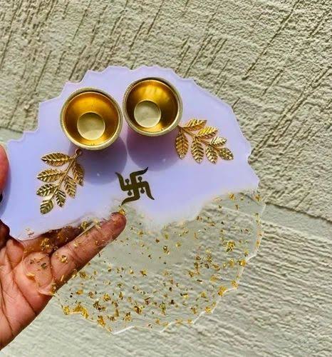 Gold Plated Metal Leaves : Staright [Pack of 6]