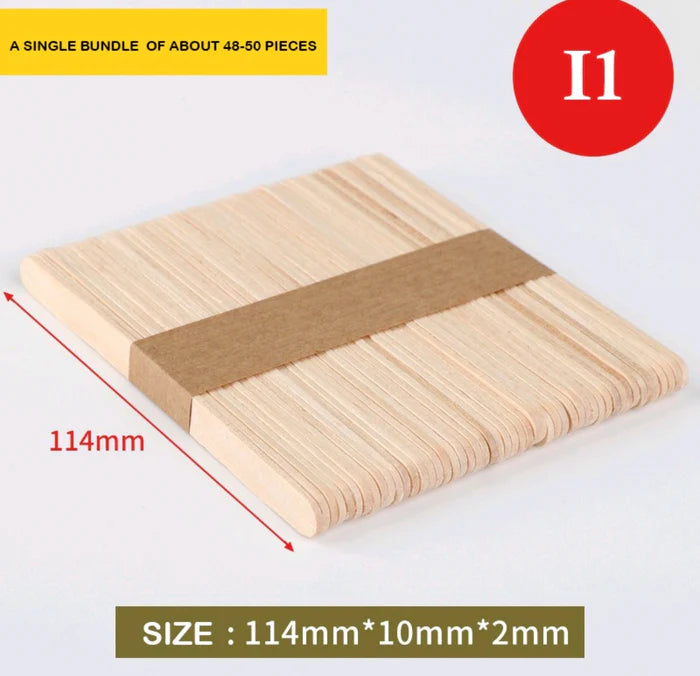 Resin Mixing Wooden Sticks : Small [Pack of 50]