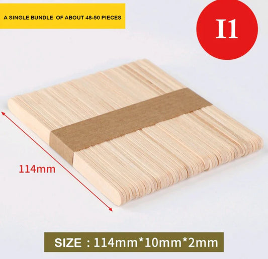 Resin Mixing Wooden Sticks : Small [Pack of 50]